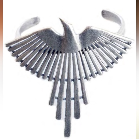 Torchlight Jewelry Silver Thunderbird cuff braclet - Picture 3 of 6